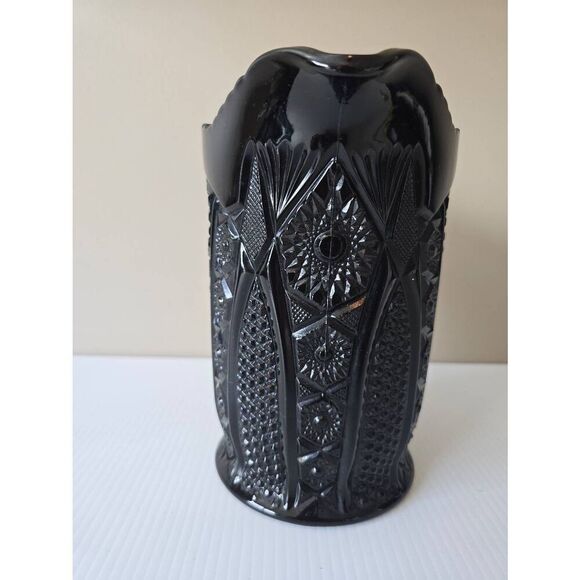 Tiara Indiana Glass Pitcher Black Vintage - Picture 3 of 7